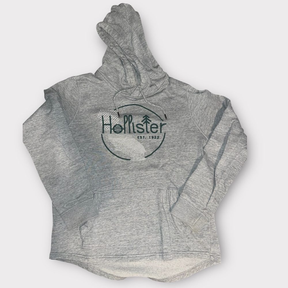Hollister Heather Gray Vintage Pullover Hoodie